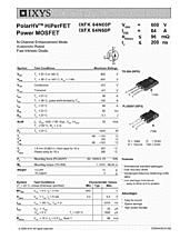 DataSheet IXFX64N60P pdf